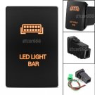 32.5mmx22mm Push Switch Orange LED Light Bar For Toyota Tundra 4Runner 2010-up