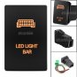32.5mmx22mm Push Switch Orange LED Light Bar For Toyota Tundra 4Runner 2010-up