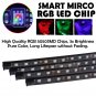 4x RGB Car Interior Atmosphere Footwell Strip Light 48LED Cigarette Lighter Plug