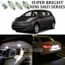 For Nissan Leaf 2011-2017 Xenon White LED Interior kit + License Plate Light