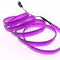 2M LED EL Wire Purple Cold light Car Interior Decor Lamp Neon Strip Tape 12V