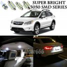 For Subaru XV Crosstrek 2013-2015 White LED Interior kit + License Plate Light