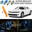 7 x Ice Blue Interior LED Lights Kit + TOOL For 2010 - 2015 Chevrolet Camaro