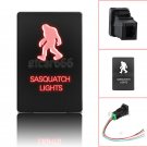 12V Red LED Push Switch For Toyota Sequoia 4Runner Tacoma RAV4 SASQUATCH LIGHTS