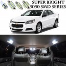 7X Xenon SMD White LED Interior Light Package Kit For 2013-2015 Chevy Mulibu