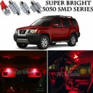 8X 5050 SMD Red LED Interior Lights Bulb Package Kit For Nissan Xterra 2005-2014