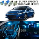 8pcs Ice Blue LED Interior Lights Bulb Package Kit For 2013-2015 Honda Civic