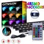 4x Glow 48LED Interior Car Kit Under Dash Floor Seats Accent Light Lamp RGB USB