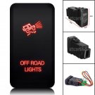OFF ROAD LIGHTS Red LED Push Switch For Toyota Fortuner Hilux Tacoma 2005-2011