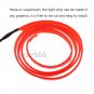 2M EL Wire Car Interior Decoration Fluorescent Neon Strip Red Cold Light Line