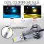 2X H3 LED DRL Fog Driving Light Bulb Dual Color Strobe Flash Yellow + Ice Blue