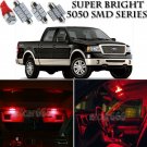 7pcs 5050 SMD Red LED Interior Lights Bulb Package Kit For Ford F150 2004-2008