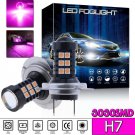 2x H7 30SMD High Power 3030 LED Fog Light Bulbs Car Driving Lamp DRL Pink Purple