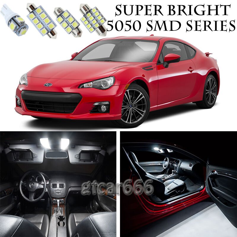 5050 SMD White LED Interior Lights Package Kit For 2010-2016 Scion BRZ FR-S 6pcs
