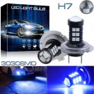 2x H7 30SMD Projector Ultra Blue 3030 LED Fog Light Bulbs Car Driving Lamp DRL