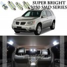 9x Xenon SMD White LED Interior Light Package Kit For 2006-2009 Pontiac Torren