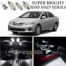 5050 SMD White LED Interior Lights Package Kit For 2003-2013 Toyota Corolla 6pcs