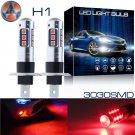2x H1 15SMD Red High Power 3030 LED Driving Fog Light Daytime Running Bulbs DRL