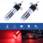 2x H1 15SMD Red High Power 3030 LED Driving Fog Light Daytime Running Bulbs DRL