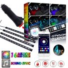 4x RGB Wireless APP Music Control 48 LED Strip Light Interior Atmosphere Kit 12V