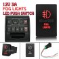 12V Red LED Push Switch For Toyota Sequoia 4Runner Tacoma 100 series FOG LIGHTS
