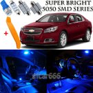 9 x Blue Interior LED Lights Kit + TOOL For 2008 - 2013 Chevrolet Chevy Malibu