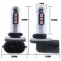 2PCS 15-3030-SMD 881 889 LED Fog Light Driving Bulb High Power DRL Amber Yellow
