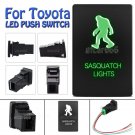 ON-OFF Green LED Push Switch SASQUATCH LIGHTS For Toyota Tundra 4Runner 2010-up