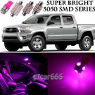 7 x Pink Purple LED Interior Lights Package Kit For Toyota Tacoma 2005 - 2014