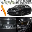 9 x Xenon White Interior LED Lights Kit + TOOL For 2013 - 2018 Ford Fusion