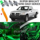 9 x Ultra Green Interior LED Lights Kit + TOOL For 1997 - 2010 Dodge Dakota