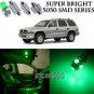 10 x Super Green LED Interior Light Package Kit For Dodge Durango 1998 - 2003