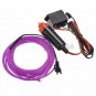 2M 12V EL Wire Purple Cold light Strip Atmosphere Lights Unique Decor Neon Lamp