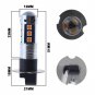 2x H3 12V LED Fog Light Bulb Driving Light Replacement Bright Amber Yellow DRL
