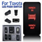 WINCH IN WINCH OUT Red LED Light Push Switch For Toyota 4Runner Tocoma 40mm*20mm