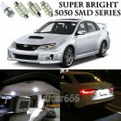 Xenon White LED Interior kit + License Light For Subaru Impreza WRX 2004-2016