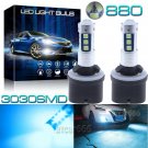 2x 880 893 899 Ice Blue 15-3030-SMD LED Projector Fog Lights Bulbs Driving Lamp