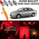 8 x Ultra Red Interior LED Lights Kit + TOOL For 2001 - 2005 Honda Civic