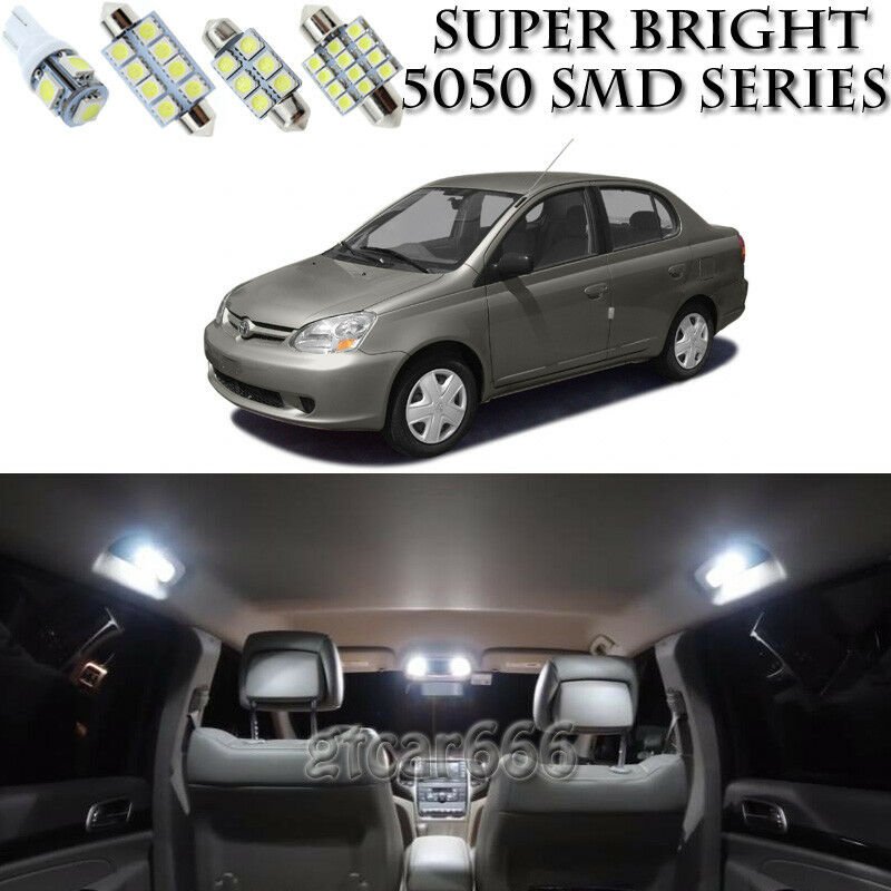 7x Xenon SMD White LED Interior Light Package Kit For Toyota Echo 2000-2005