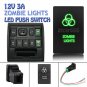 Green LED Push Switch ZOMBIE LIGHTS for Toyota Highlander Sequoia Tundra 4Runner