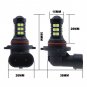 2x 30SMD H10 9145 LED 6000K Xenon White Fog Light DRL Running Bulbs High Power