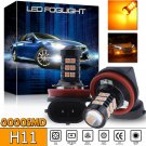 2x 3000K Yellow LED H11 H8 Bulb High Power 30SMD Projector Fog Driving DRL Light