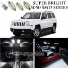 5050 SMD White LED Interior Lights Package Kit For 2007-2015 Jeep Patriot 8pcs