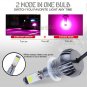 H3 LED Fog Light Bulb Conversion Kit Super Bright Pink Purple Still + Flash Mode