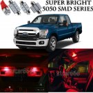 10x Bright SMD RED LED Interior Light Package Kit For 2005-2016 Ford F-250 F-350