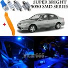 8 x Ultra Blue Interior LED Lights Kit + TOOL For 2001 - 2005 Honda Civic