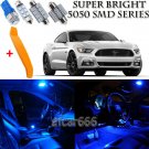 8 x Ultra Blue Interior LED Lights Kit + TOOL For 2015 - 2018 Ford Mustang