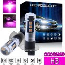 H3 12V LED Fog Light Bulb Driving Light Replacement Pink Purple 15-3030SMD DRL
