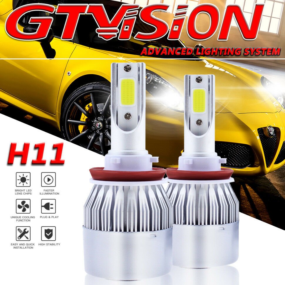 LED Headlight Bulb Kit H8 H9 H11 1300W 195000LM 6000K Fog Light Bulbs High Power