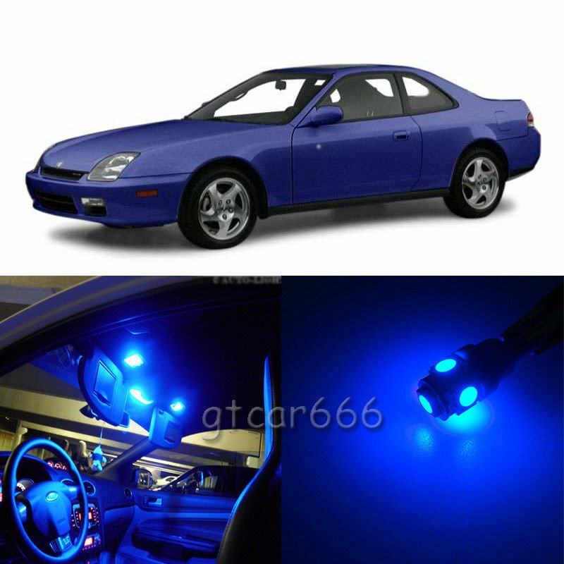 10 x Super Blue LED Lights Interior Package Kit For Honda Prelude 1997 - 2001